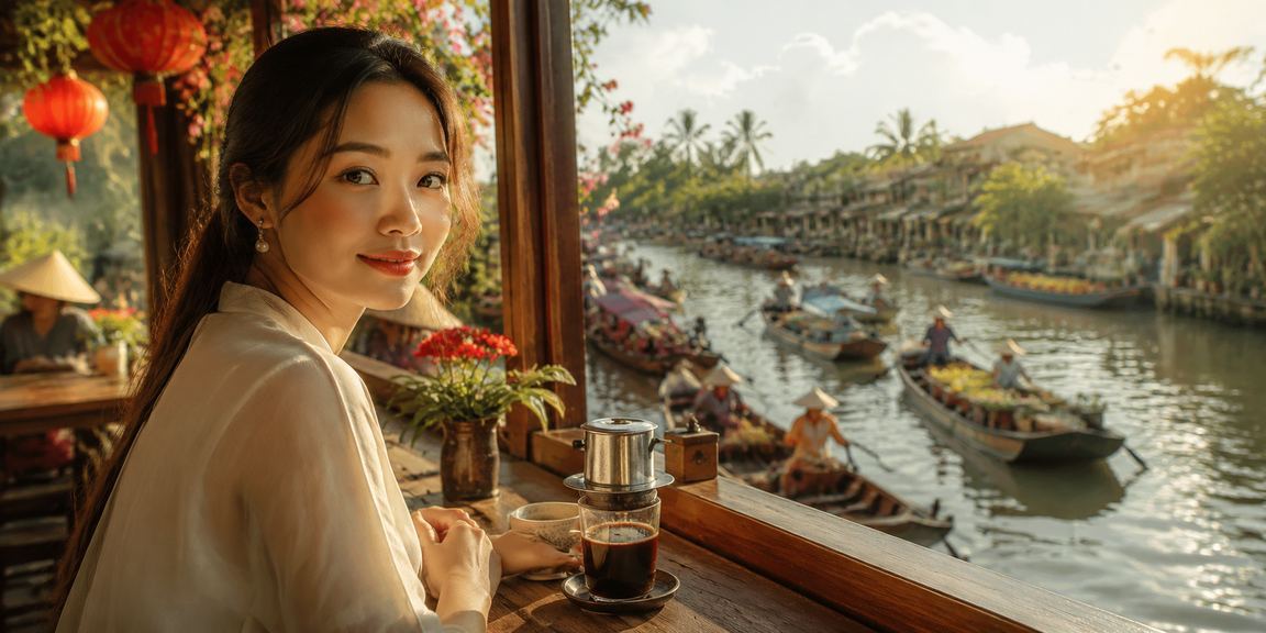 Người dùng đặt cược và theo dõi kết quả tại quán cà phê vùng Mekong miền Tây